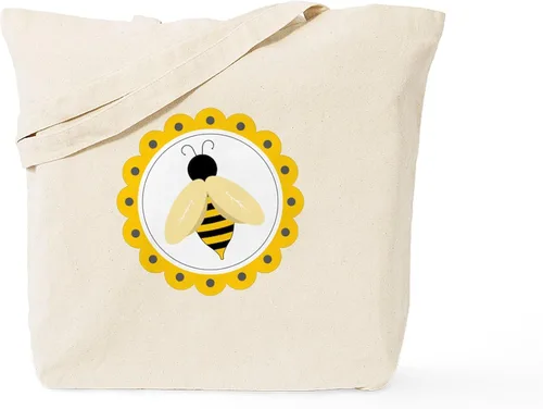 Vista 9 de CafePress The Beekeeper Tote Bag - Bolsa reutilizable de lona beige natural