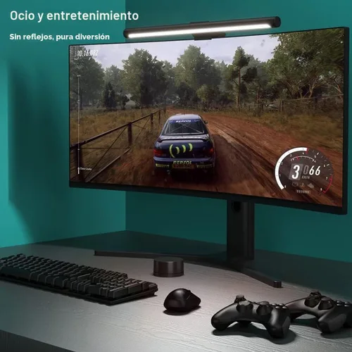 Vista 6 de Barra de luz para monitor de Xiaomi Mi - Fácil instalación, iluminación extra para computadora sin ocupar espacio en el escritorio, con control