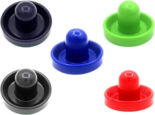 Vista 7 de Air Hockey Pushers and Air Hockey Pucks, Air Hockey Table Game Replacement Accessories, 2 Red Pushers