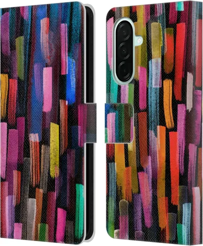 Vista 179 de Head Case Designs Officially Licensed Ninola Brushstrokes Black Summer Patterns Leather Wallet Case Compatible with Samsung Galaxy A07 4G