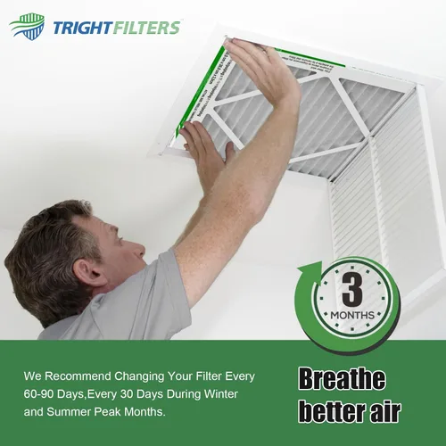 Vista 7 de TRIGHTFILTERS - 6 filtros de aire de 10x10x1, filtros plisados MERV 8 duraderos para hogar HVAC AC, filtros de aire acondicionado compactos