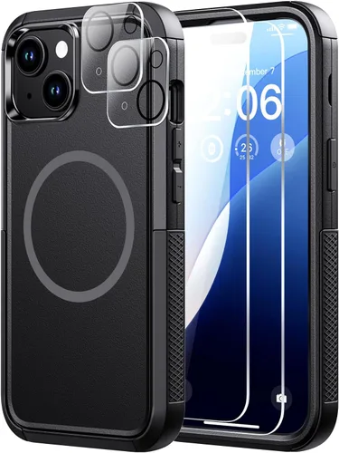 Vista 53 de Diverbox Funda para iPhone 13 [compatible con MagSafe] [con protector de pantalla] [a prueba de golpes] [a prueba de caídas] Funda de protección