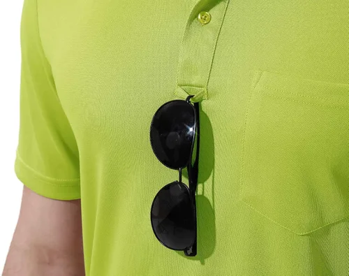 Vista 5 de Rdruko Polo para hombre, manga corta, secado rápido, para exteriores, golf, deportes, con bolsillo