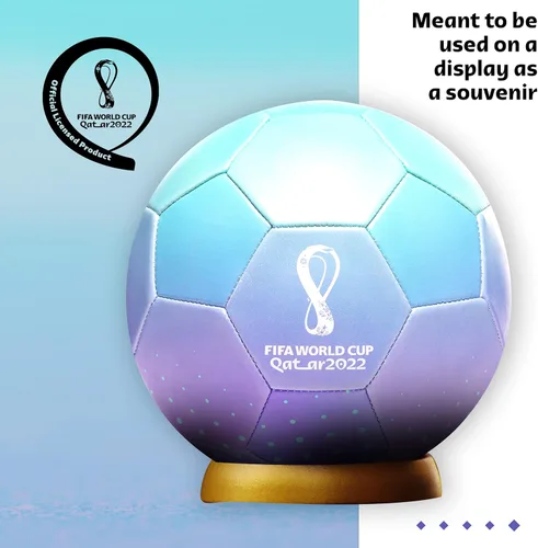 Vista 7 de Capelli Sport Copa Mundial de la FIFA Qatar 2022 Exhibición de recuerdo del balón de fútbol del torneo de fútbol con licencia oficial para jugadores
