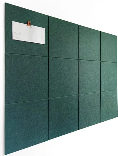Vista 19 de Tabla de corcho alternativa de 24 x 36 pulgadas, paquete de 6 azulejos de pared de fieltro con pestañas adhesivas extraíbles seguras, tableros