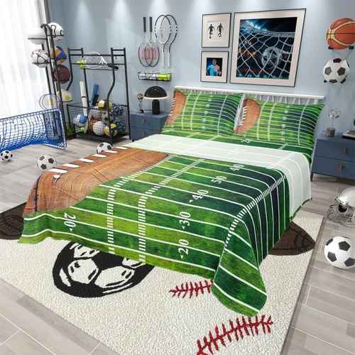 Vista 19 de Castle Fairy Juego de sábanas de motocross tamaño twin, juego de ropa de cama verde con diseño de panal ombré, decoración de habitación de niños