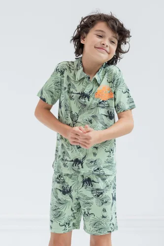 Vista 4 de Jurassic Park T-Rex - Polo y pantalones cortos para niños pequeños y grandes