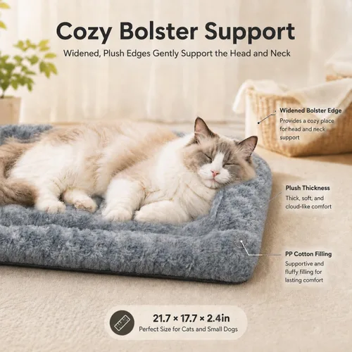 Vista 4 de Cama autocalentable para mascotas para gatos de interior y perros pequeños