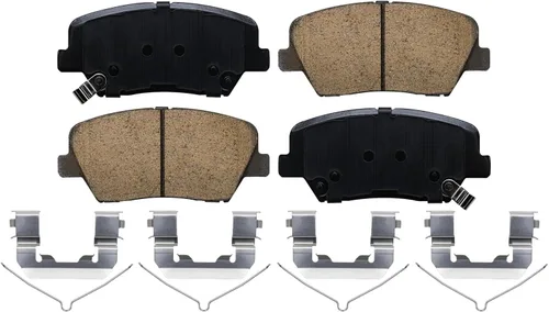 Vista 7 de Detroit Axle - Kit de freno delantero para Hyundai Nexo 2019-2024, rotores de freno perforados y ranurados, pastillas de freno de cerámica