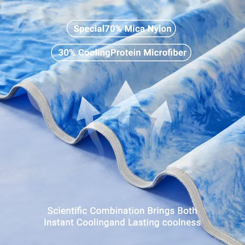 Vista 3 de Manta refrescante para durmientes calurosos tamaño individual 60"x80", manta de verano ultra fría que absorbe el calor para mantener el cuerpo