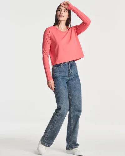 Vista 5 de Real Essentials Cultivo de algodón LS para mujer (disponible en tallas grandes)