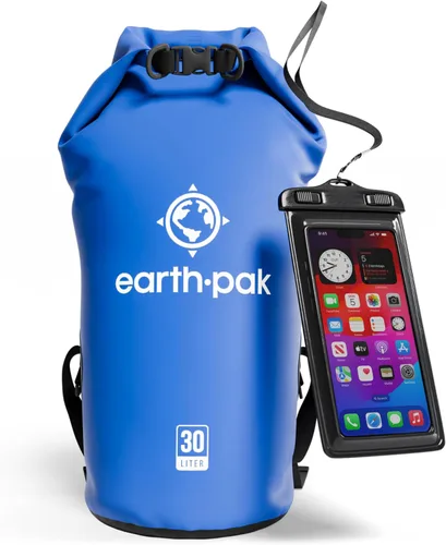 Vista 20 de Earth Pak Bolsa Seca Impermeable - Mochila Impermeable de Cierre Enrollable Superior Mantiene el Equipo Seco para Kayak con Funda Impermeable