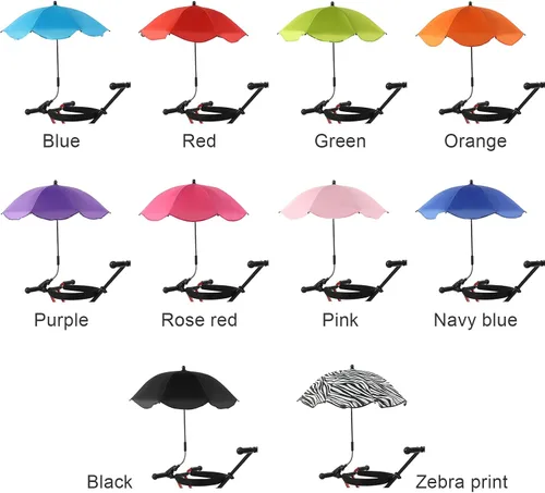 Vista 2 de TITA-DONG Paraguas para silla con abrazadera, silla de playa ajustable universal, con protección UV, sombrilla para silla de patio, silla de playa