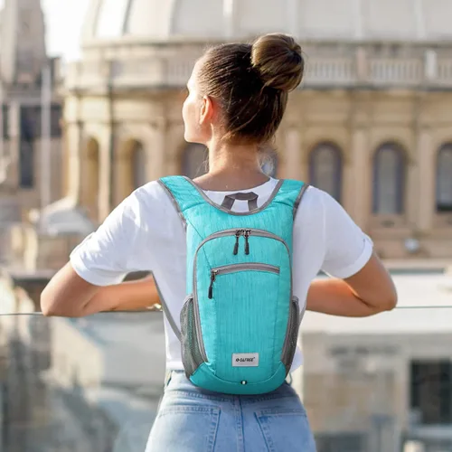 Vista 7 de G4Free 10L/15L Mochila para Senderismo Plegable Ligera, Mochila de Día para Caminatas, Pequeña, Viaje al Aire Libre, Bolsa de Hombro Plegable