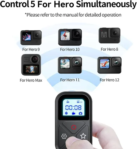 Vista 3 de Control remoto inalámbrico inteligente para GoPro - Controlador de cámara