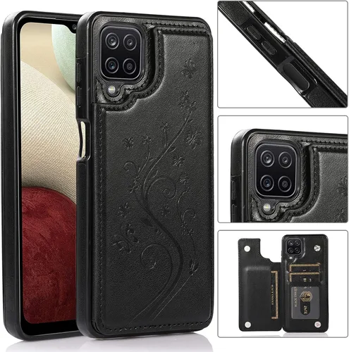 Vista 2 de Funda de teléfono para Samsung Galaxy A42 5G con protector de pantalla de vidrio templado, tarjetero con soporte para tarjetero, soporte para celda