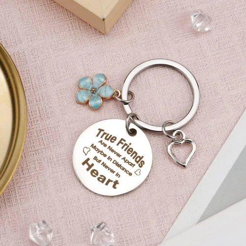 Vista 6 de Best Friend Friendship Gifts for Women Keychain, Birthday Gifts for Women Friendship, Graduation Gifts for Friends