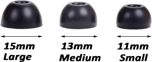 Vista 3 de Juego de auriculares de silicona de repuesto para auriculares Beats Studio Buds inalámbricos, 3 pares (negro)