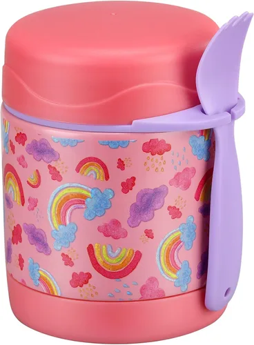 Vista 15 de Termo de sopa de 10 onzas para comida caliente para niños, tarro de comida aislado, contenedor térmico de almuerzo de comida caliente, caja de Negro