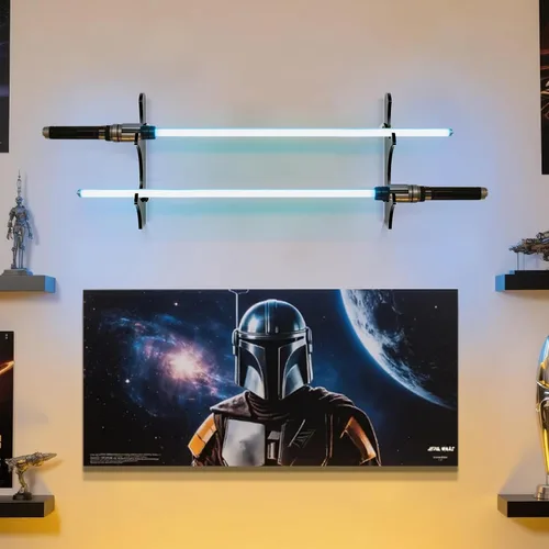 Vista 4 de TOPNEW Soporte de Pared para Sable de Luz, Soporte y Exhibidor de Sable de Luz Acrílico Adecuado para Espadas, Sable de Luz, Regalo