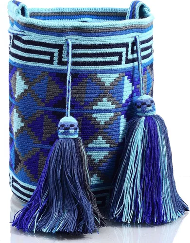 Vista 3 de WYOU Designer Collection, Handwoven Hobo Bucket Bag in Wayuu Crochet
