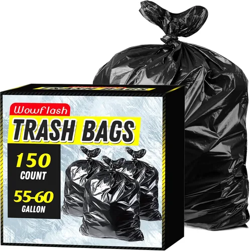 Vista 9 de Wowflash 100 bolsas de basura de 17 micrones extra resistentes de 4 galones