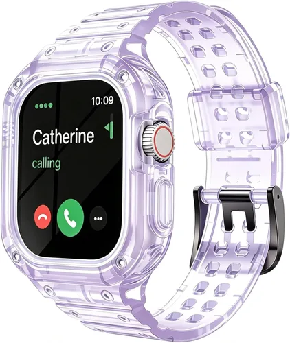 Vista 10 de Compatible con Apple Watch Band transparente de 1.929 in 1.811 in 1.772 in 1.732 in 1.654 in 1.614 in 1.575 in 1.496 in para mujeres y hombres