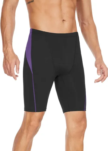 Vista 29 de Traje de baño deportivo competitivo para hombre, traje de entrenamiento de resistencia de carreras, pantalones cortos de natación de secado rápido