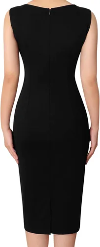 Vista 5 de VFSHOW Vestido ajustado con cremallera para mujer, para trabajo, negocios, oficina, cóctel, fiesta, vestido ajustado