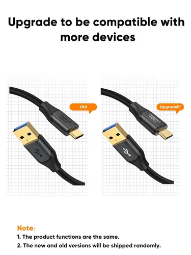 Vista 9 de CableCreation Cable USB C a USB A de 1 pie, USB 3.1 USB 3.2 Gen2 10Gbps USB A a C, cable de datos, Android Auto Cord 3A para USB C, SSD externo