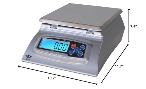 Vista 2 de My Weigh KD-8000 Báscula digital para alimentos, acero inoxidable, plata