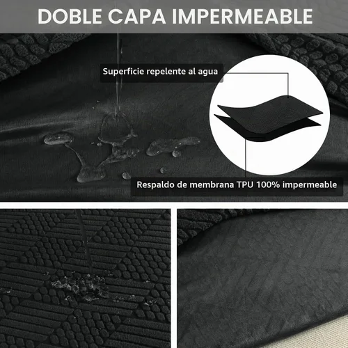 Vista 3 de Easy-Going - Fundas impermeables para cojines de sofá y sofás, funda de asiento de sofá de jacquard elástico de repuesto para perros, mascotas