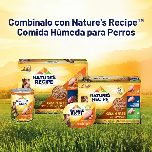 Vista 8 de Nature's Recipe Alimento seco para cachorros sin granos, receta de pollo, batata y calabaza, bolsa de 12 libras