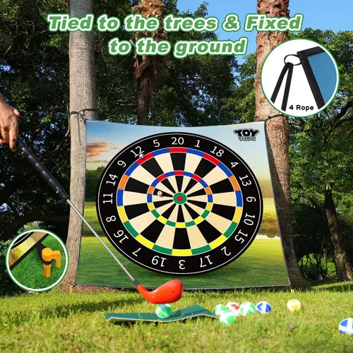 Vista 3 de TOY Life Alfombrilla de Juego de Golf Chipping para Interiores y Exteriores, Juegos para Adultos y Familias, Niños, Equipo de Juego al Aire Libre
