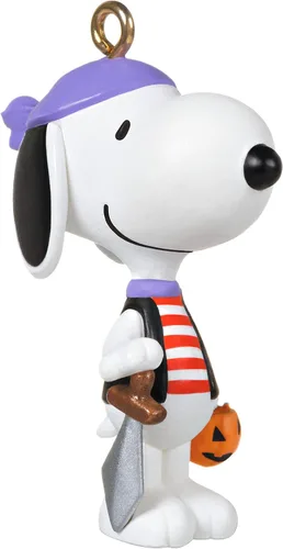 Vista 7 de Hallmark Keepsake Adorno de Halloween de cacahuetes (Scarecrow Snoopy)