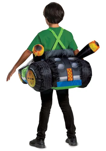 Vista 2 de Disfraz Inflable de Kart de Yoshi para Niños Multicolor