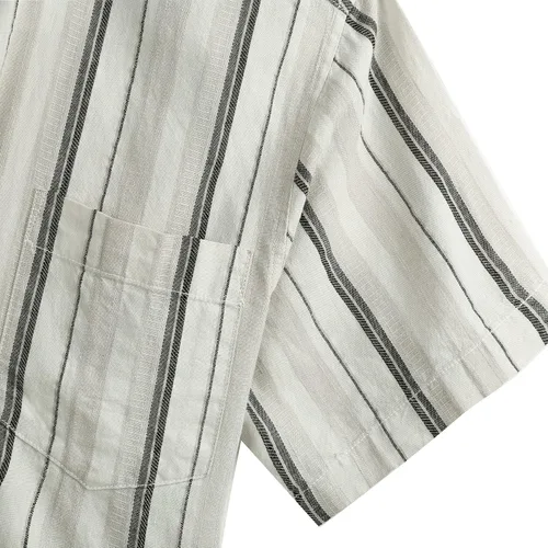 Vista 4 de COEVALS CLUB Mens Linen Beach Summer Casual Button Down Shirt Short Sleeve Shirt