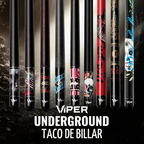 Vista 12 de Viper by GLD Products Underground 58" Pool Cue, 9 Styles, 18-21 Oz Dragón