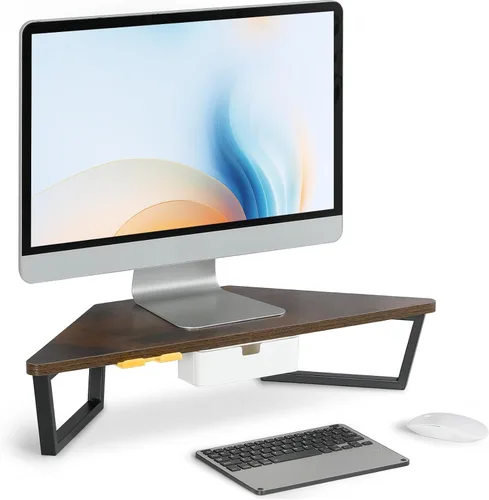 Vista 11 de TEAMIX Soporte elevador para monitor de esquina de 26 pulgadas con Negro
