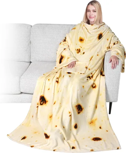 Vista 17 de PAVILIA Wearable Blanket with Sleeves for Adult Women Men, Cozy Fleece Warm Wrap Throw with Arms, Gifts for Christmas, Wife