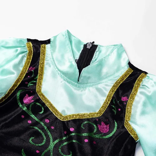 Vista 5 de Uhdear Disfraz de princesa para fiesta de nieve para niña juego con accesorios