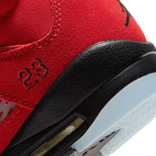Vista 7 de Nike Air Jordan 5 Retro (GS) - Tenis unisex, para niños, color rojo universitarionegro-blanco, 5 años, BlancoGris Neutro-Partículas Gr