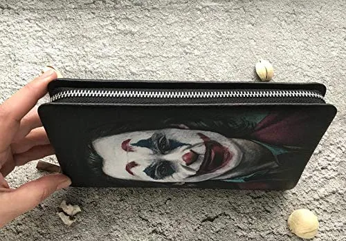 Vista 2 de Men's 3D Genuine Leather Wallet, Long wallet, Biker wallet, Hand-Carved, Hand-Painted, Leather Carving, Custom wallet, Personalized wallet, Joker