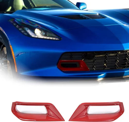 Vista 7 de Marco de ventilación de conducto de aire para parachoques delantero de automóvil para Chevrolet Corvette C7 Z06 2014-2019 cubierta de parachoques