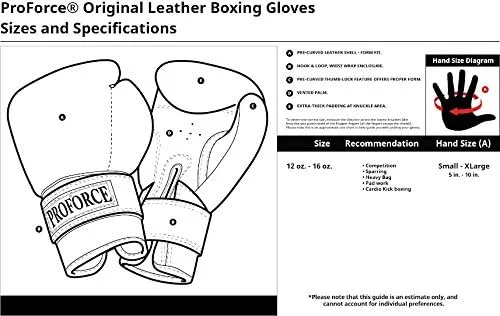 Vista 2 de Pro Force Guantes de Boxeo de Cuero - Tamaño 14 oz