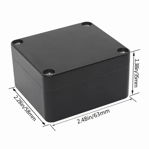 Vista 4 de LeMotech Caja de conexiones eléctricas de plástico ABS Caja de proyectos IP65 impermeable Caja de derivación universal para electrónicas Negro 2.48x