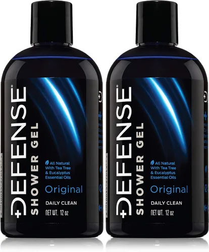 Vista 4 de Defense Soap Jabón en barra medicado antimicótico, paquete de 2, toallitas corporales de árbol de té (40 unidades) paquete de 2 y gel de baño de 12