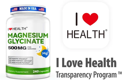 Vista 9 de Glicinato de magnesio 500 mg por cápsula – 240 cápsulas – Suplemento de magnesio de alta absorción para relajación, calma y apoyo muscular – Suave