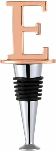 Vista 10 de Tapones de vino, tapones reutilizables para botellas de vino, chapado en oro rosa, tapón de vino con letra, regalo perfecto para vino, amplio uso