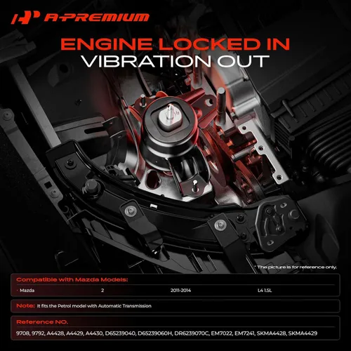 Vista 2 de A-Premium Juego de 3 piezas de montaje de motor de transmisión de montaje de puntal compatible con Mazda 2 2011 2012 2013 2014 L4 1.5L gasolina